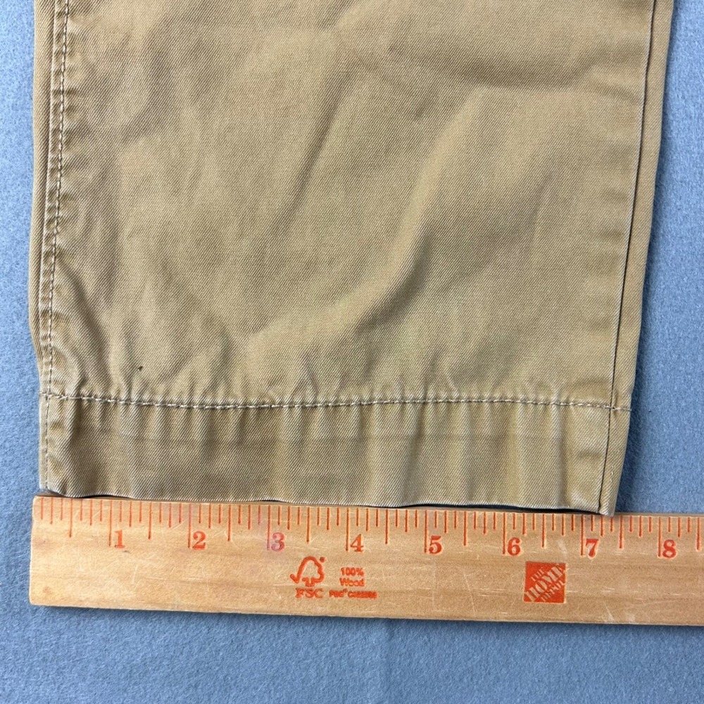 American Eagle Pants Mens 28x32 Khaki Tan Original Straight Chino Cotton 0122 - Picture 8 of 15